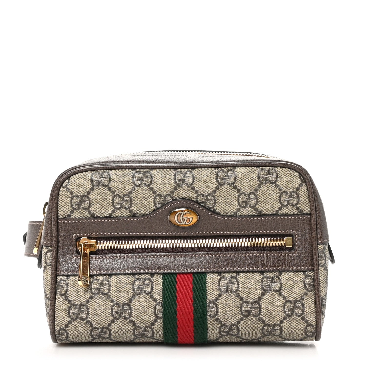 Gucci GG Supreme Monogram Web Small Ophidia Belt Bag 85 34 Dark Brown 1 of 10