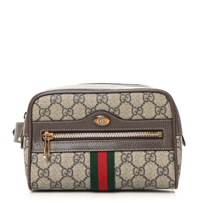 Gucci GG Supreme Monogram Web Small Ophidia Belt Bag 85 34 Dark Brown 1 of 10