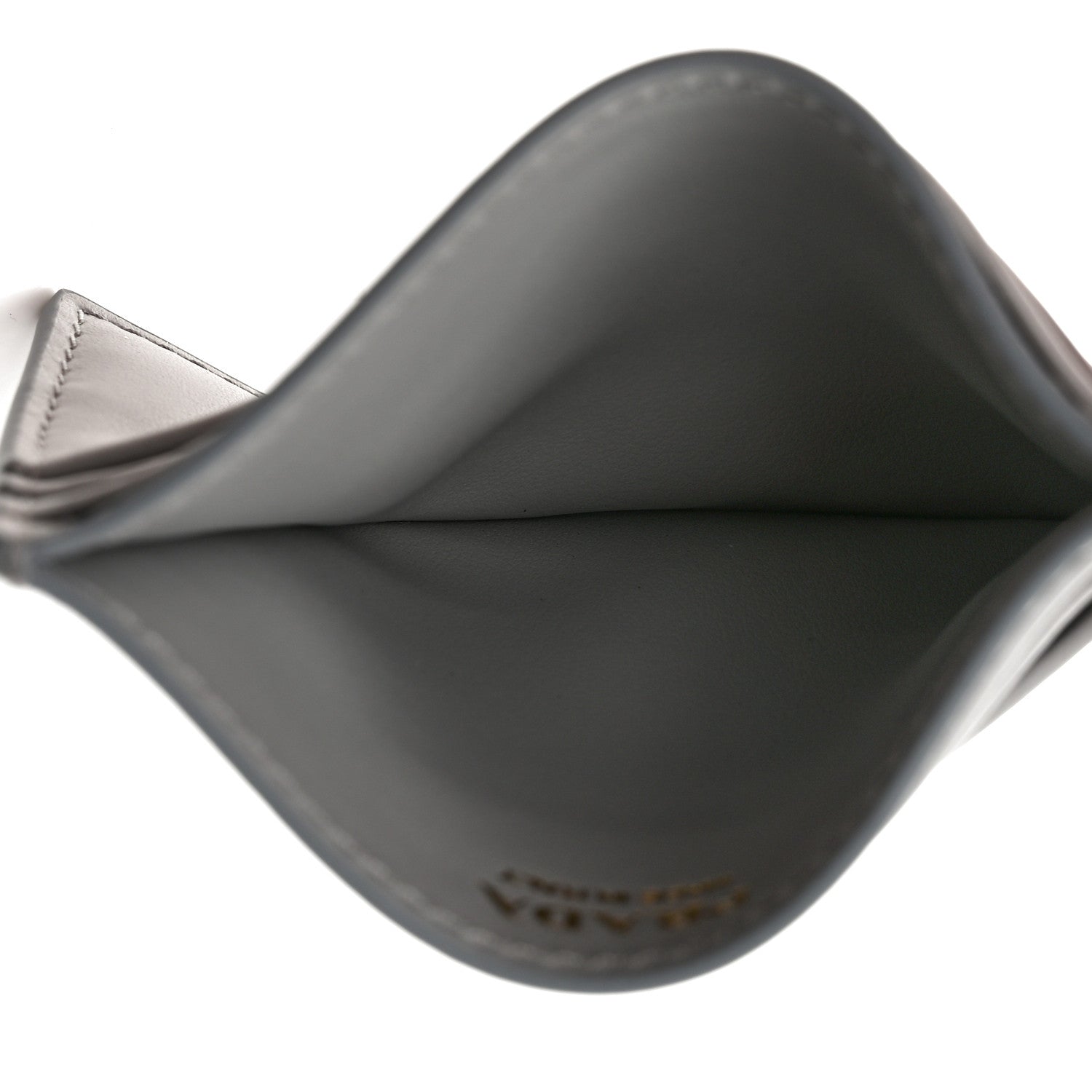 Prada Calfskin Triangle Card Holder Granite Gray 5 of 8