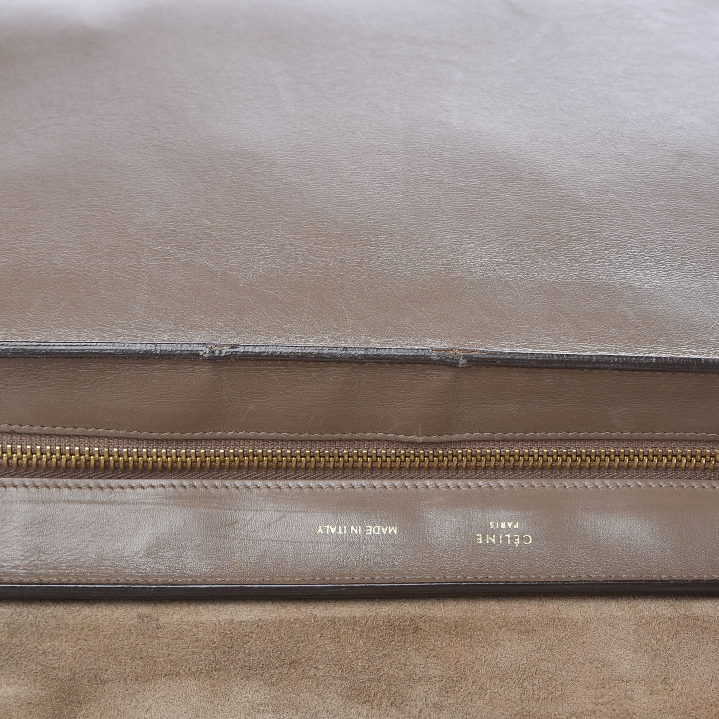Smooth Calfskin Medium Trapeze Taupe