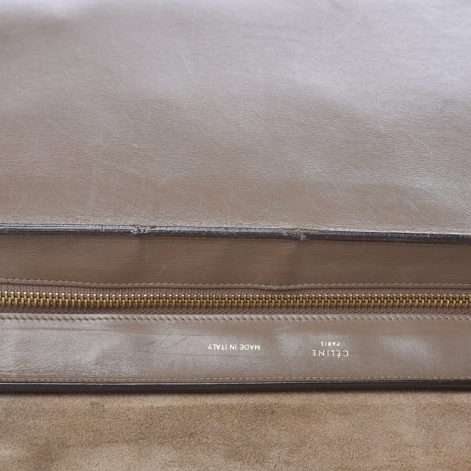 Celine Smooth Calfskin Medium Trapeze Taupe 12 of 23