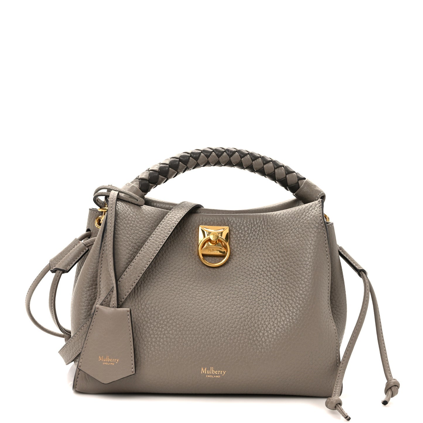 Heavy Grain Small Iris Tote Powder Grey Dark Clay