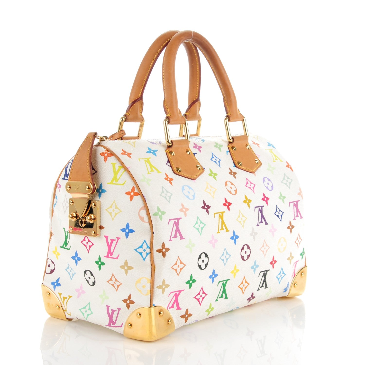 Louis Vuitton Monogram Multicolor Speedy 30 White 3 of 8