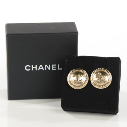 Chanel CC Button Earrings Gold 5 of 5
