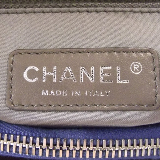 Chanel Caviar Grand Shopping Tote GST XL Blue 10 of 14