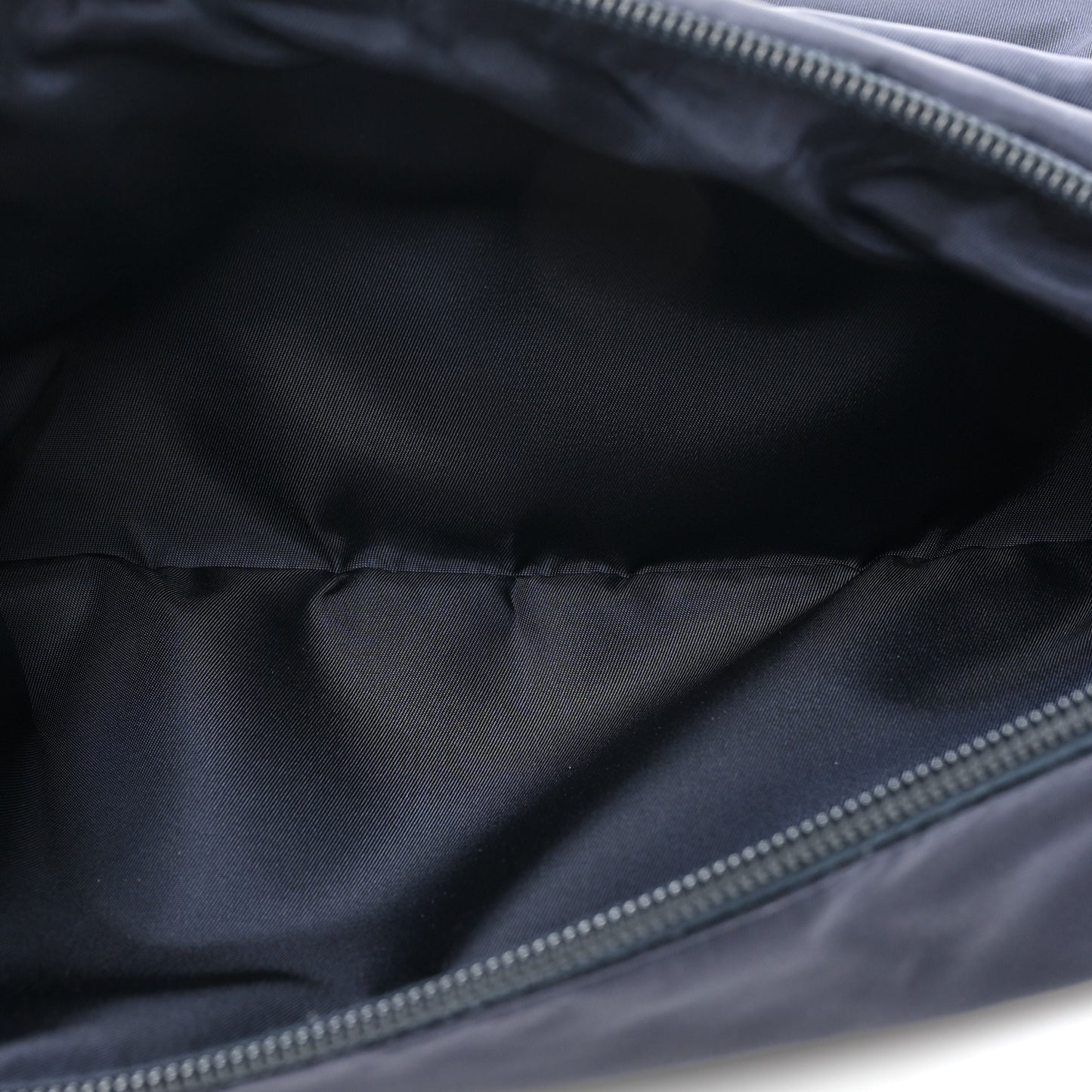 Re-Nylon Saffiano Double Snap Buckle Zip Flap Shoulder Bag Bleu