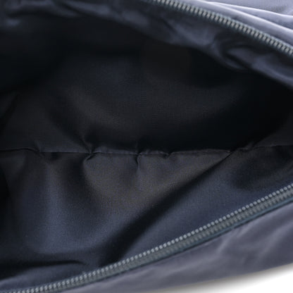 Prada Re-Nylon Saffiano Double Snap Buckle Zip Flap Shoulder Bag Bleu 5 of 12