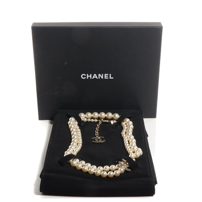 Chanel Pearl CC Long Necklace Light Gold 6 of 6