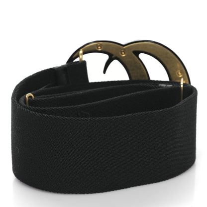 Gucci Elastic Crystal Embellished Plexiglass GG Marmont Belt 80 32 Black 2 of 3