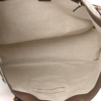 Gucci Soft GG Supreme Monogram Courrier Medium Crossbody Tote Beige New Acero 6 of 11