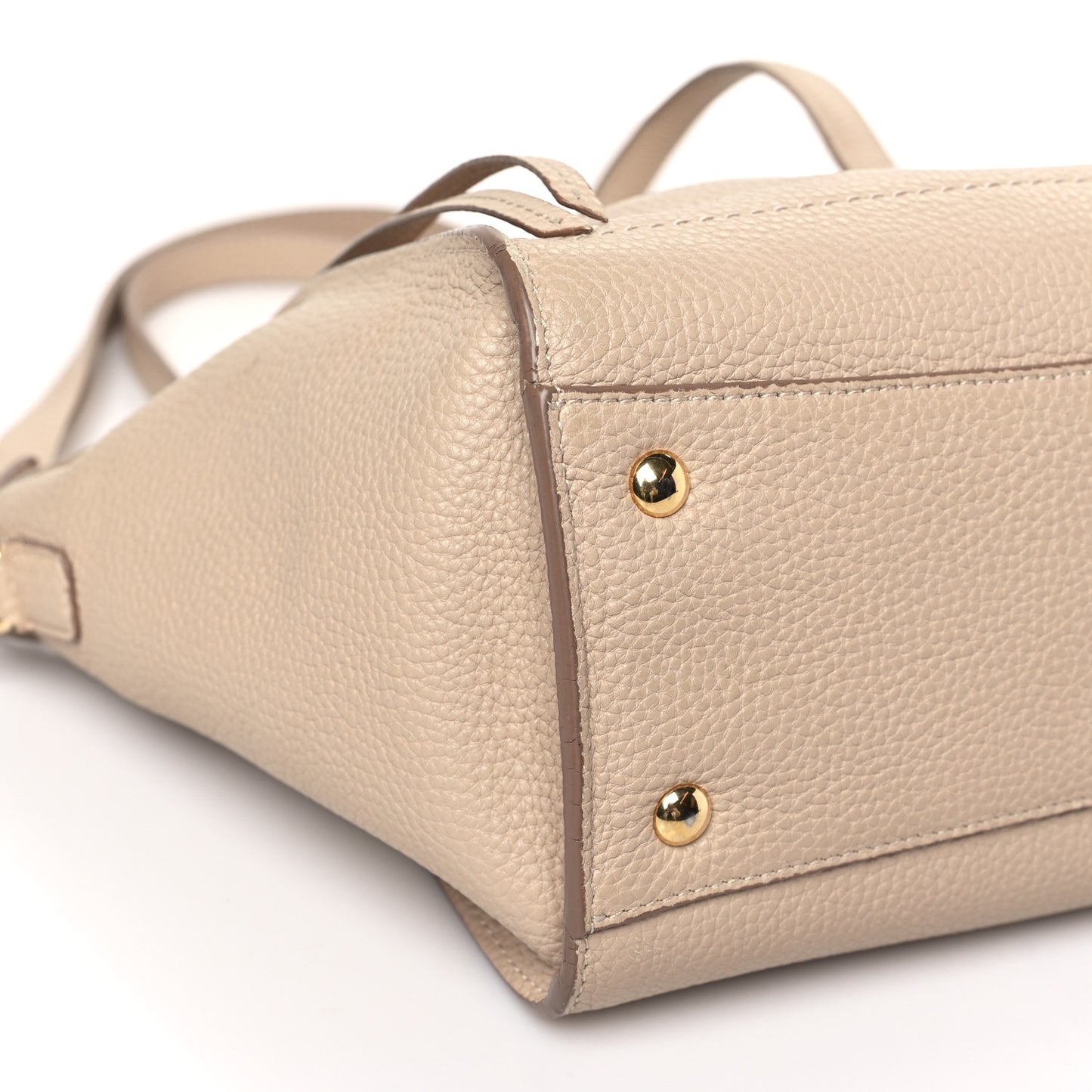 Hammered Calfskin Double Handle Small Amy Tote Cumin
