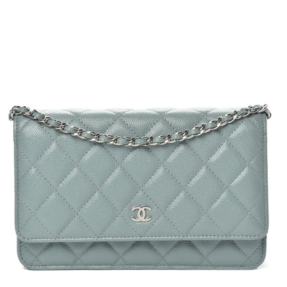 Chanel Caviar Quilted Wallet On Chain WOC Blue 1 of 11