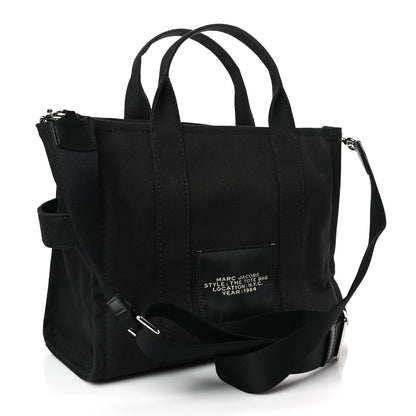Marc Jacobs Cotton Canvas Small The Traveler Tote Bag Black 3 of 8