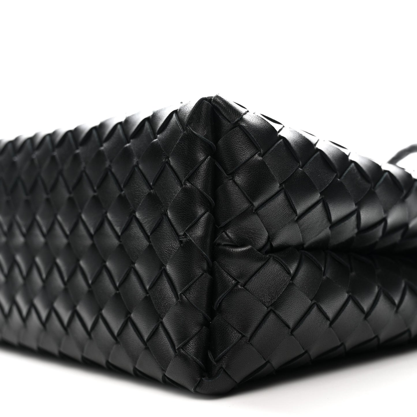 Nappa Intrecciato Medium Andiamo Shoulder Bag Black
