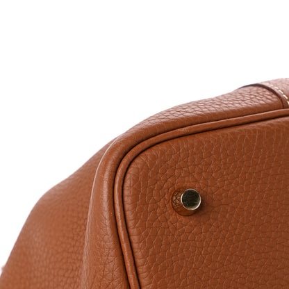 Hermes Taurillon Clemence Picotin Lock 22 MM Gold 8 of 11