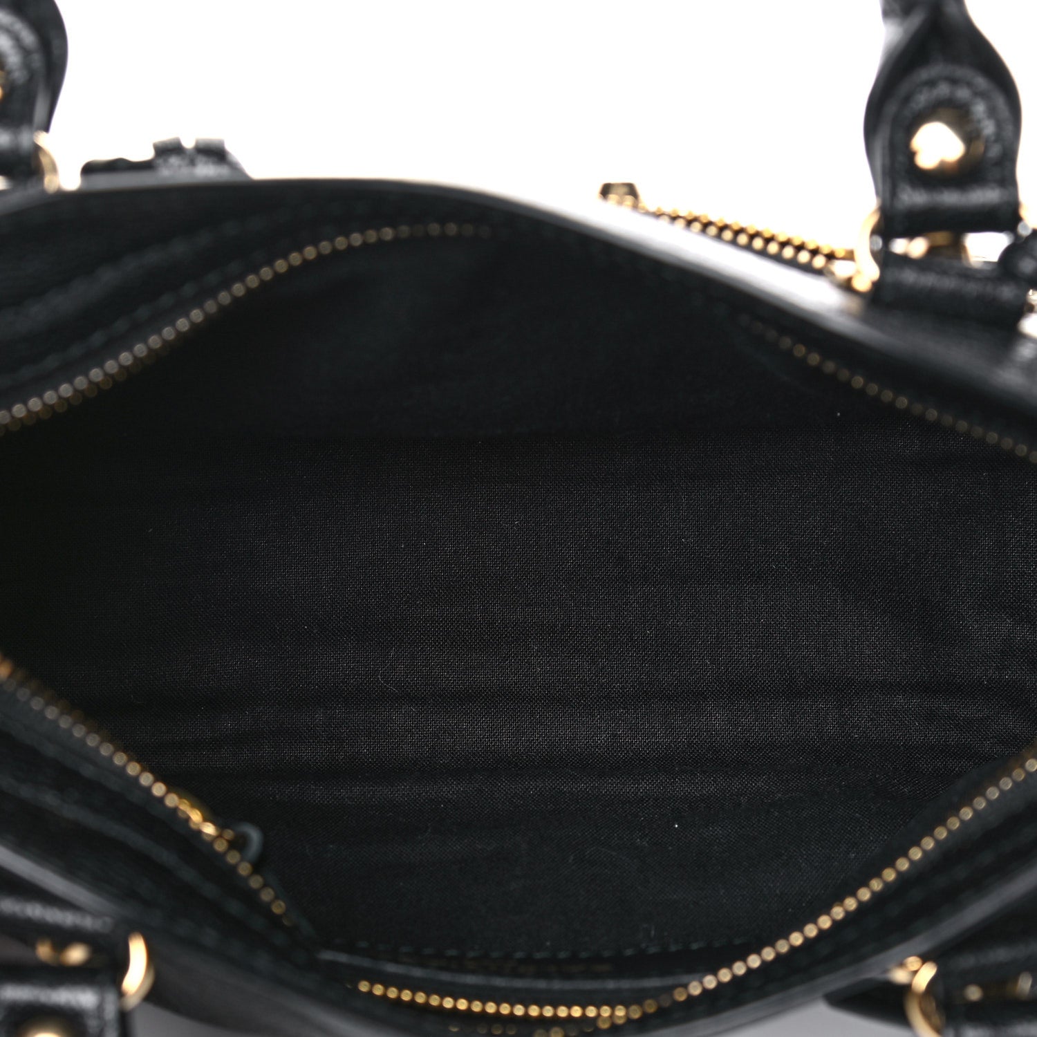 Balenciaga Chevre Gold Metallic Edge Hardware Mini City Black 4 of 4