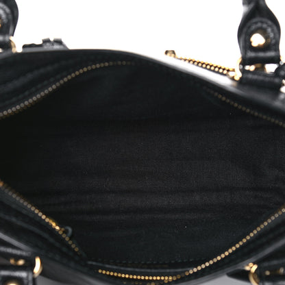 Balenciaga Chevre Gold Metallic Edge Hardware Mini City Black 4 of 4