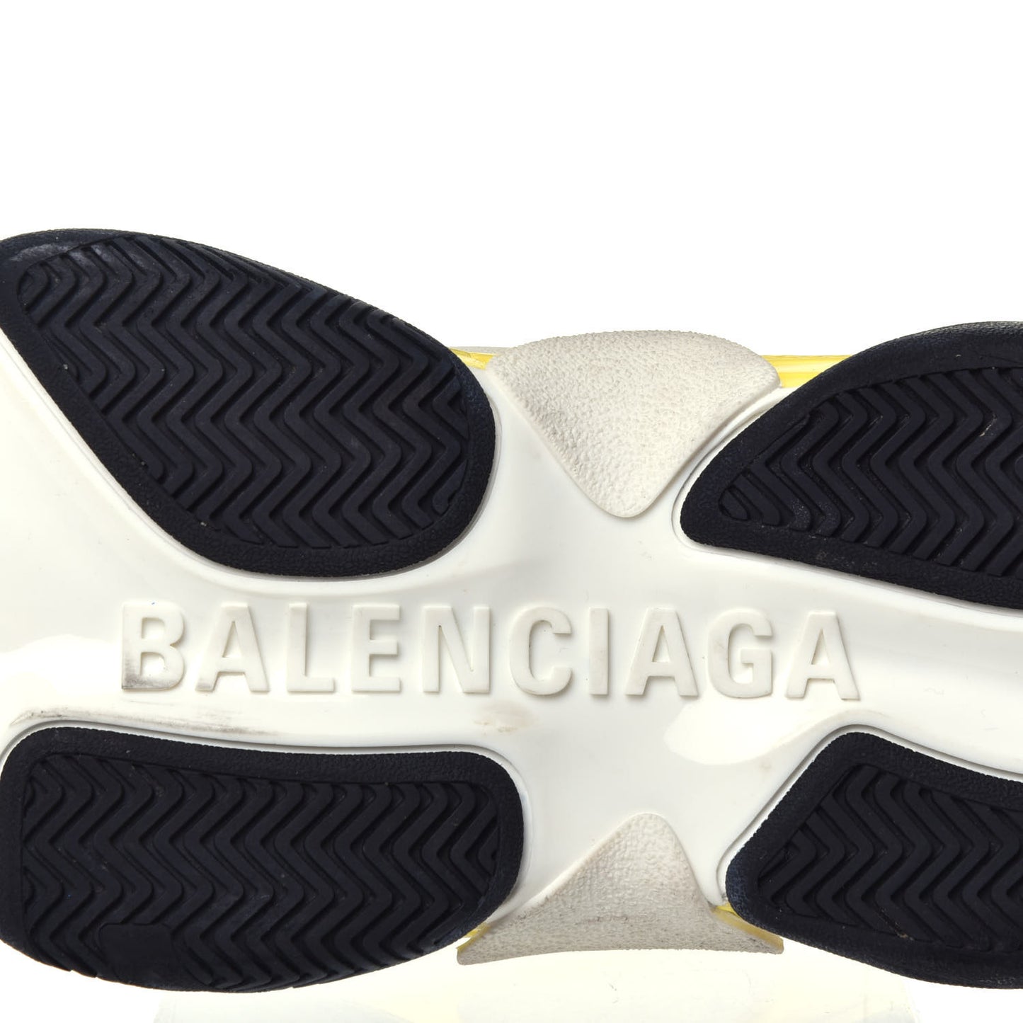 Fabric Mesh Womens Triple S Sneakers 39 Black Yellow