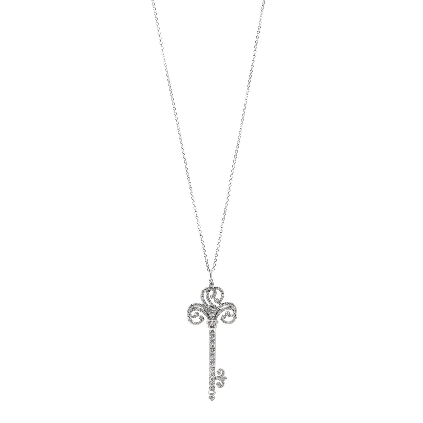 Sterling Silver Diamond .10ct Elsa Peretti Diamonds by the Yard Pendant Necklace