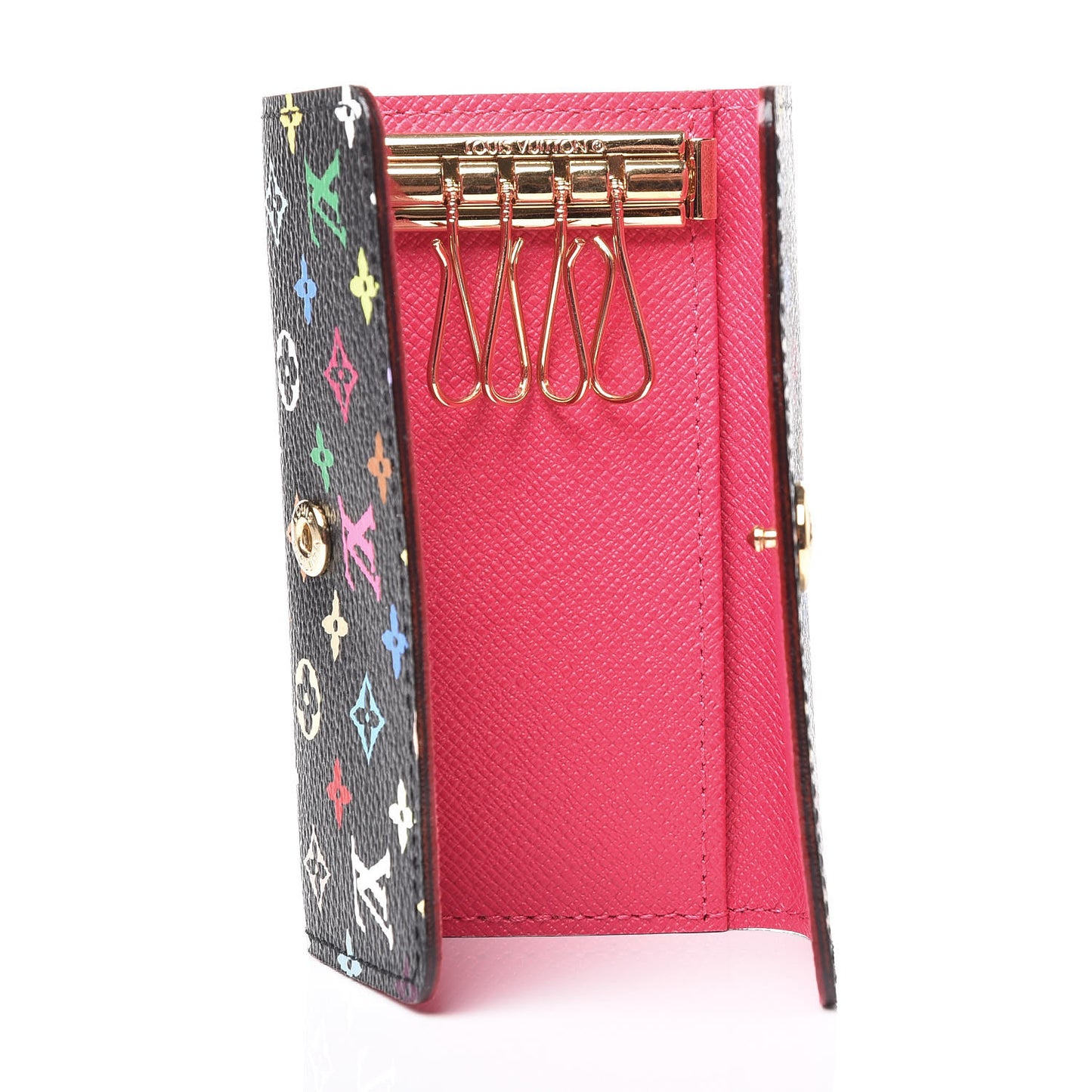 Monogram Multicolor Multicles 4 Key Holder Black Grenade