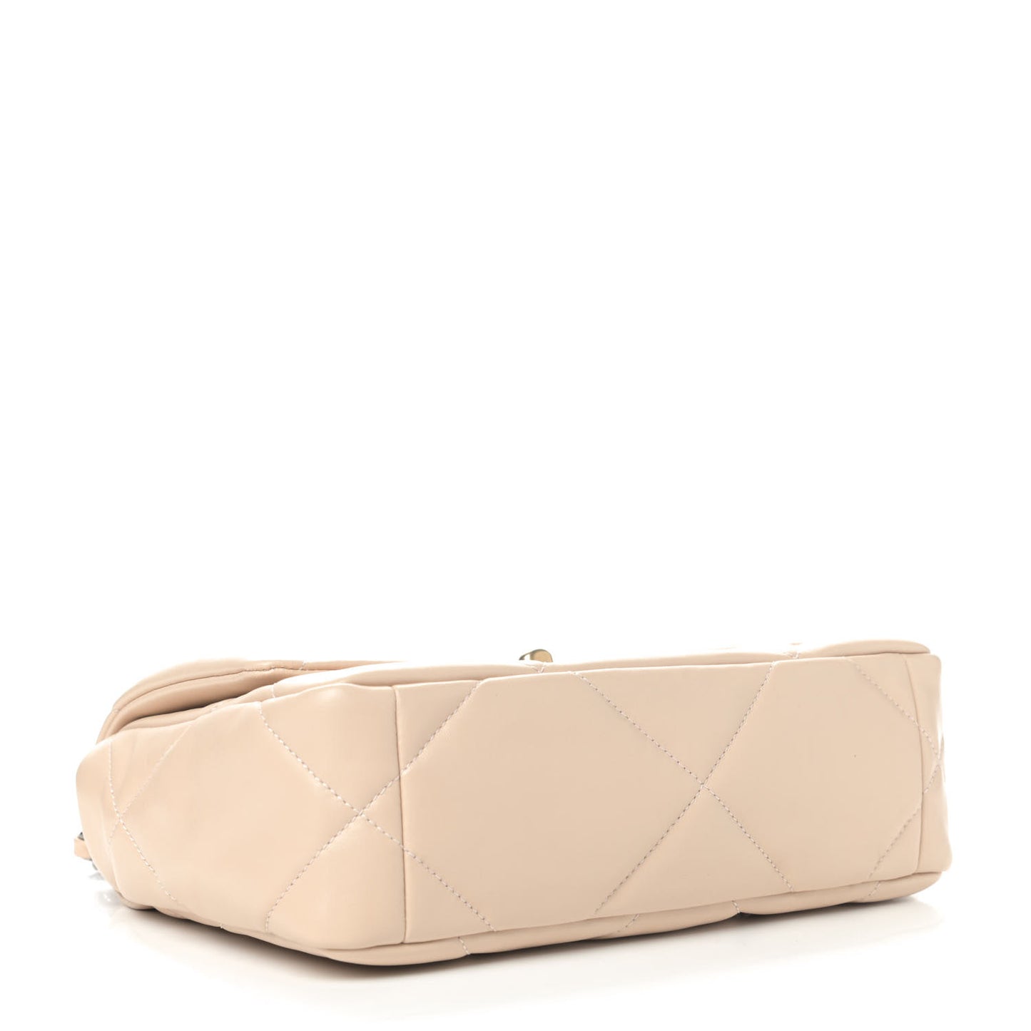 Lambskin Quilted Medium Chanel 19 Flap Beige