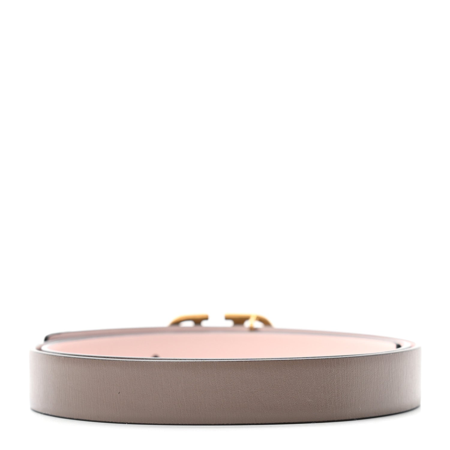 Valentino Garavani Glossy Calfskin VLogo Reversible Belt 80 32 Poudre Pink 2 of 6