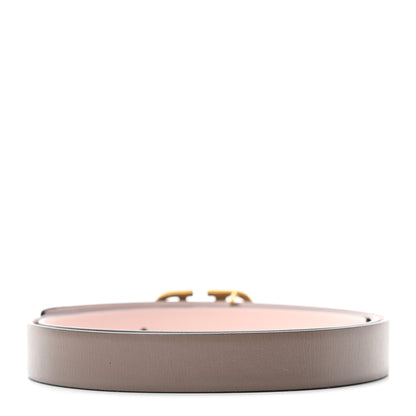 Valentino Garavani Glossy Calfskin VLogo Reversible Belt 80 32 Poudre Pink 2 of 6