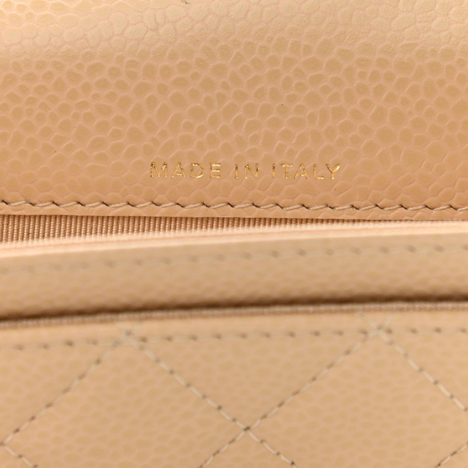Chanel Caviar Quilted Flap Card Holder Wallet Beige 7 of 9