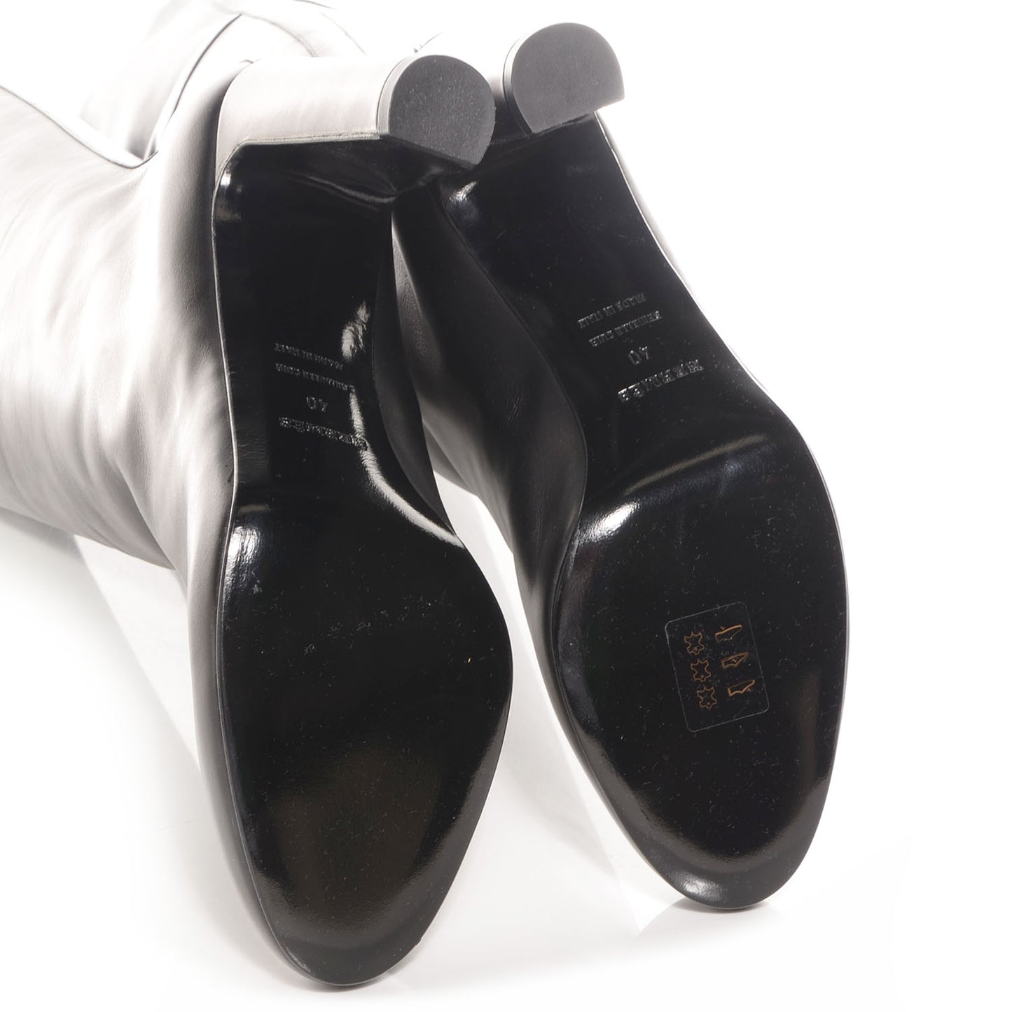 Calfskin Defile High Heel Boots 40 Black