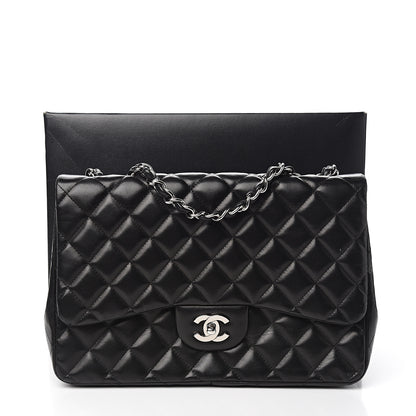 Chanel Lambskin Quilted Jumbo Single Flap Black 10 of 10