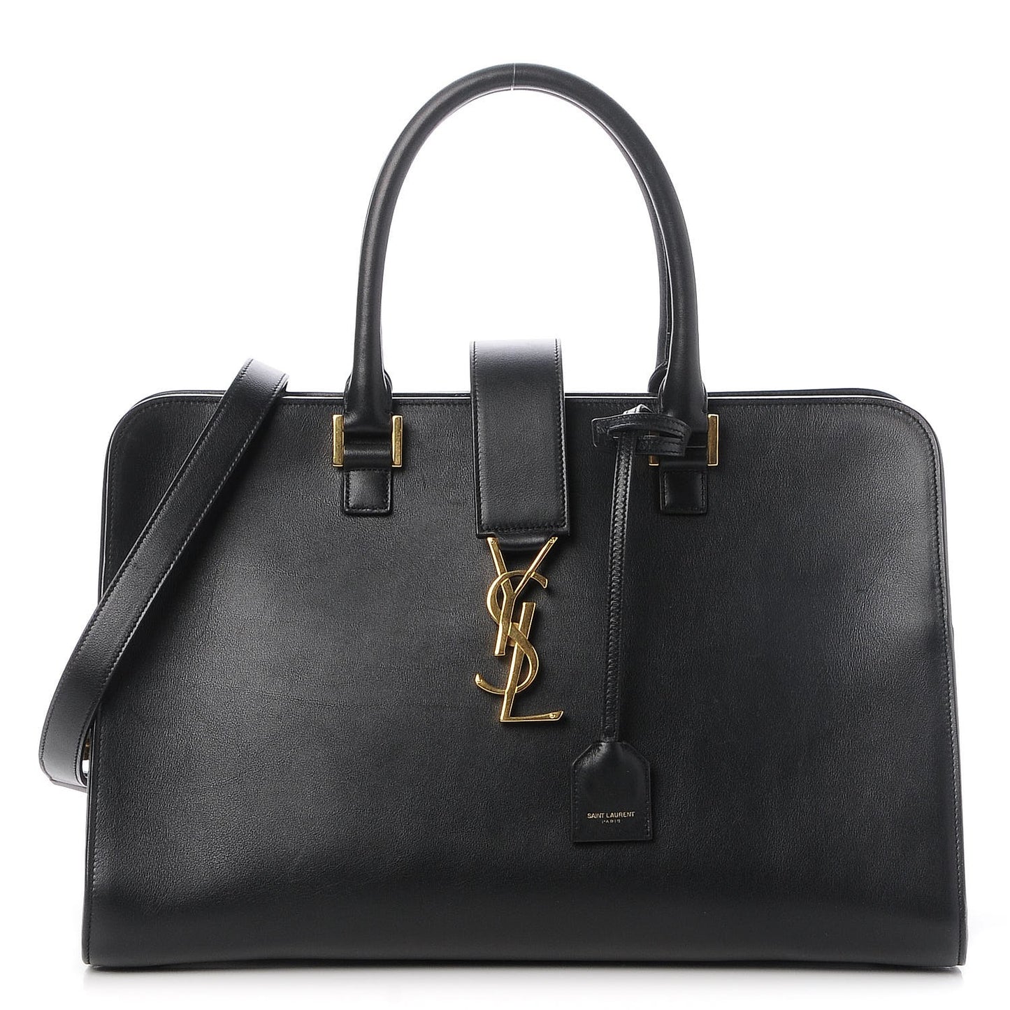 Smooth Calfskin Medium Monogram Cabas Black