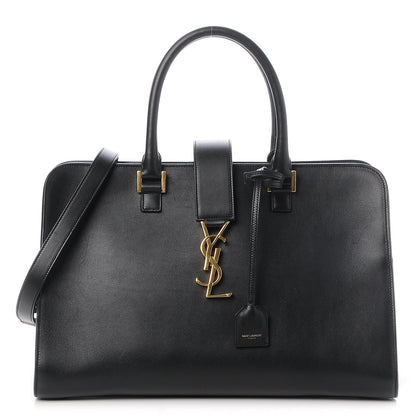 Saint Laurent Smooth Calfskin Medium Monogram Cabas Black 1 of 8
