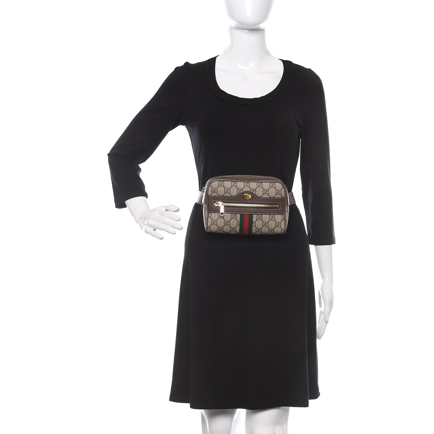 Gucci GG Supreme Monogram Small Ophidia Belt Bag 65 26 Dark Brown 2 of 10