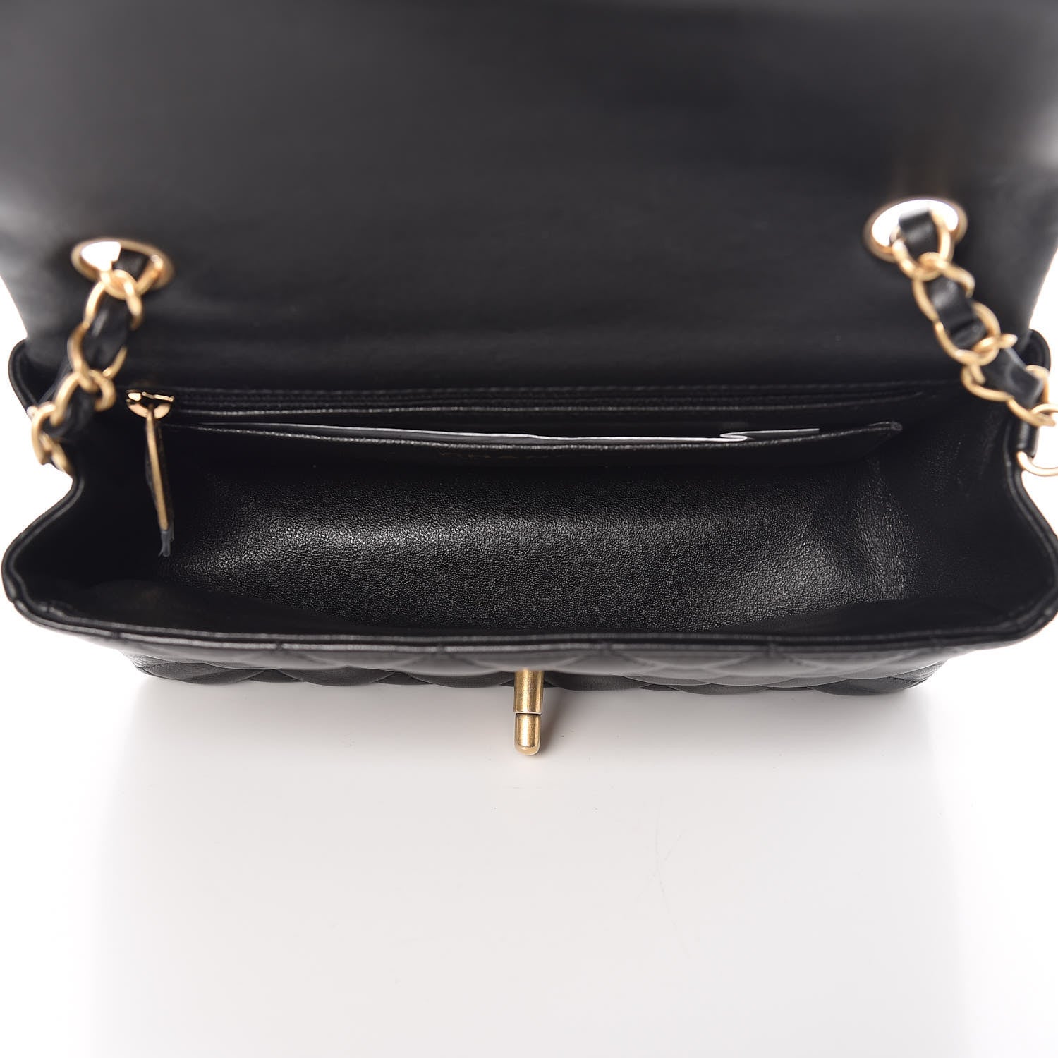 Chanel Lambskin Quilted Mini Rectangular Flap Black 5 of 9