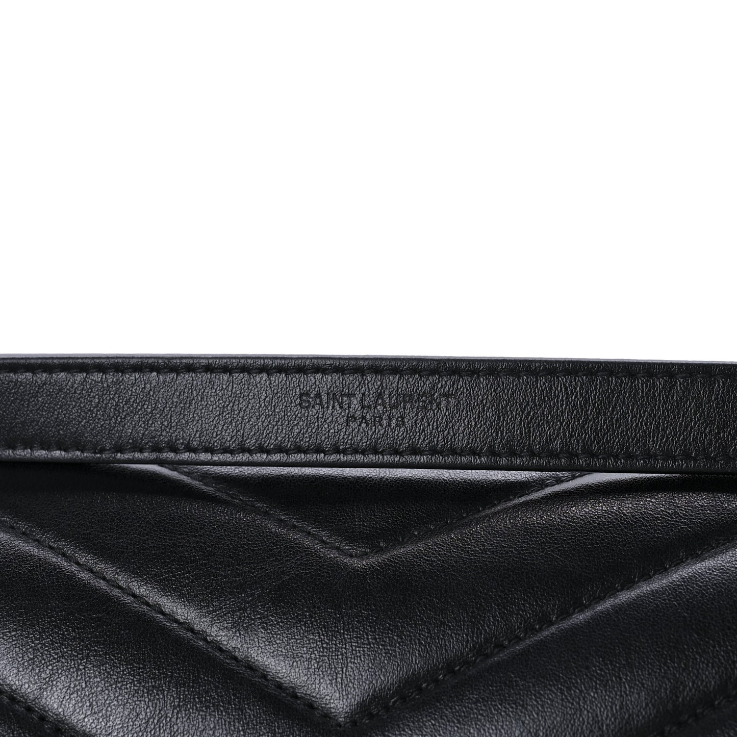 Calfskin Y Quilted Monogram Large Loulou Chain Satchel Black