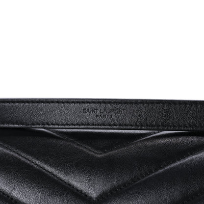 Saint Laurent Calfskin Y Quilted Monogram Large Loulou Chain Satchel Black 9 of 11