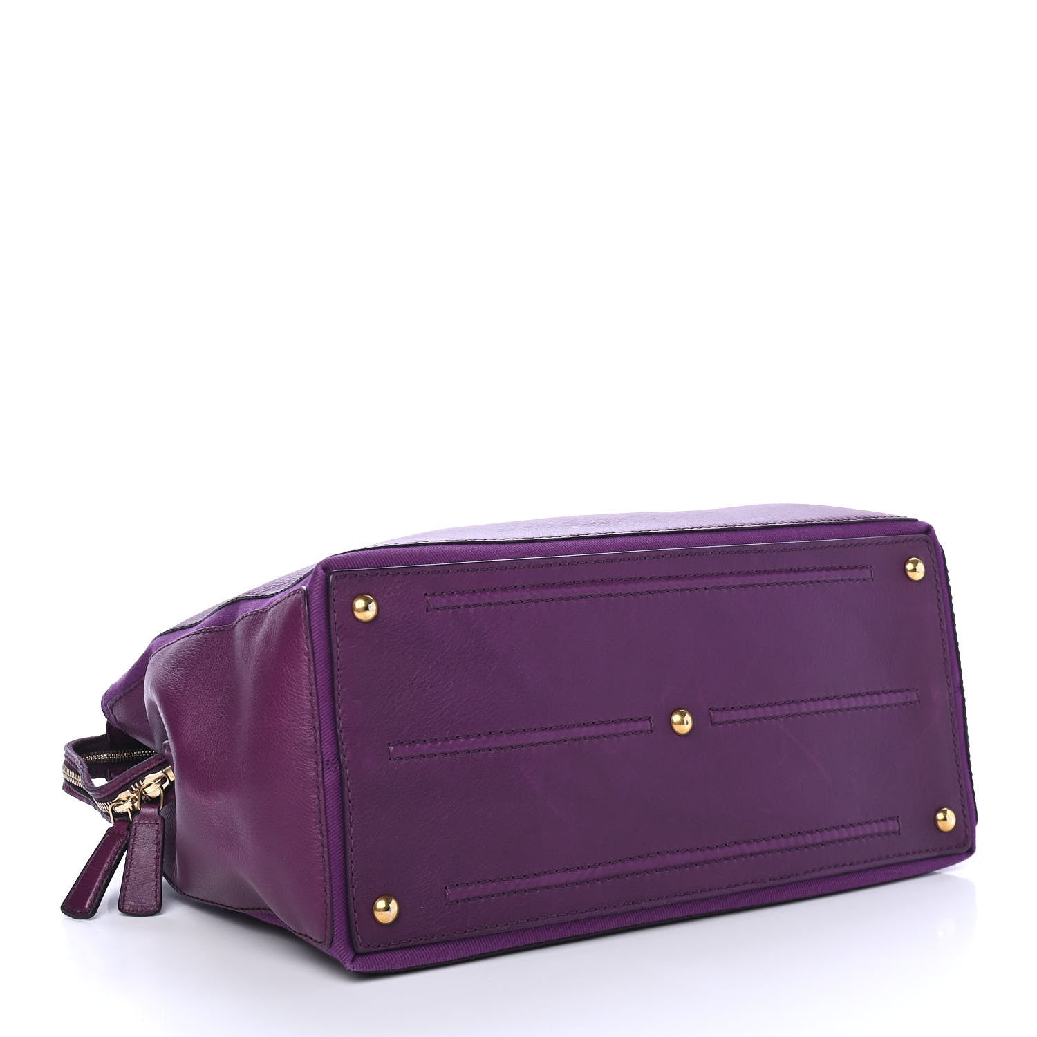 Saint Laurent Calfskin Suede Medium Travel Muse Two Cabas Purple 3 of 4