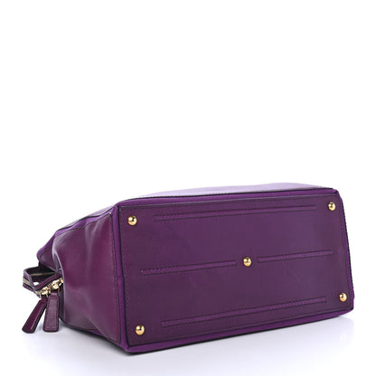Saint Laurent Calfskin Suede Medium Travel Muse Two Cabas Purple 3 of 4