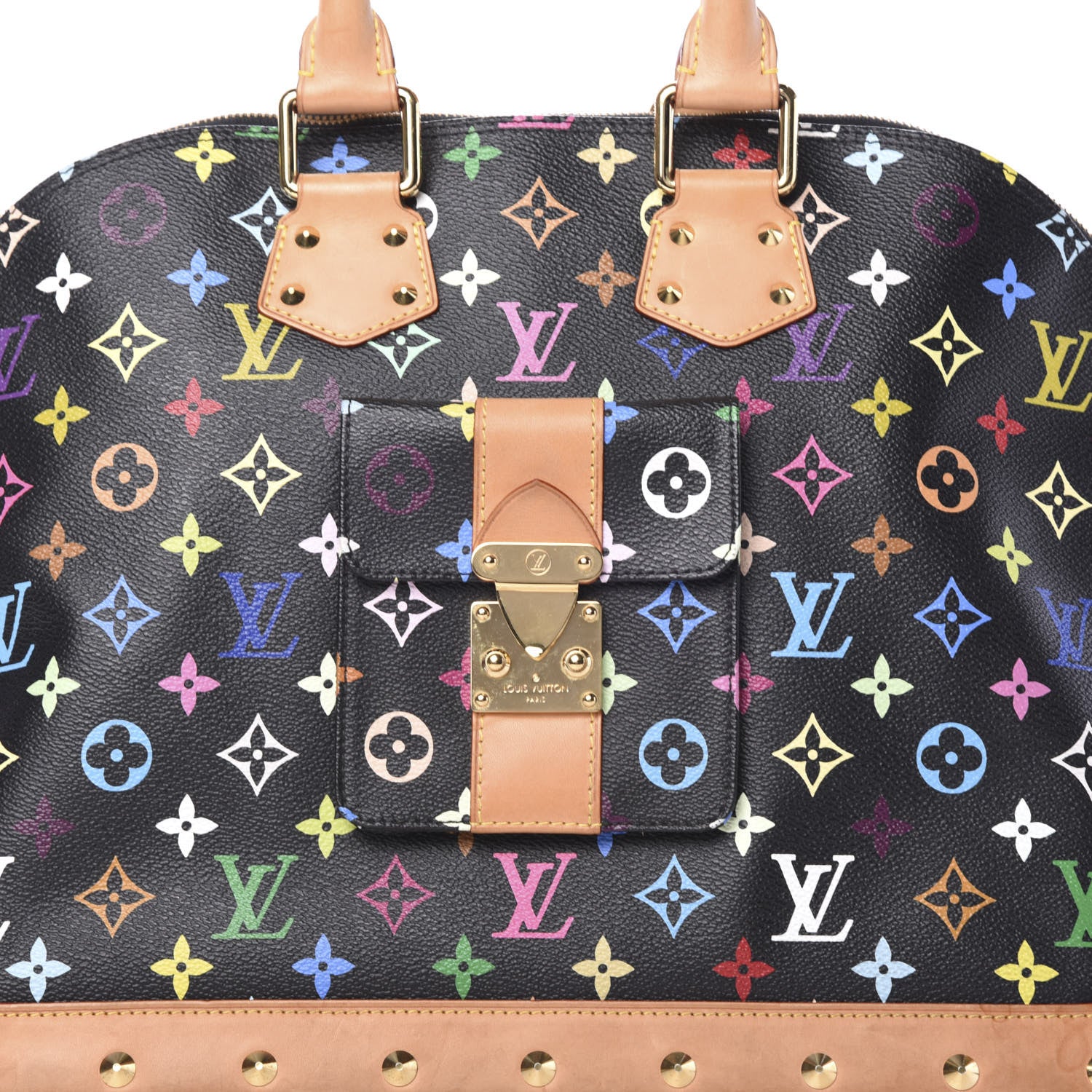 Louis Vuitton Monogram Multicolor Alma GM Black 7 of 18