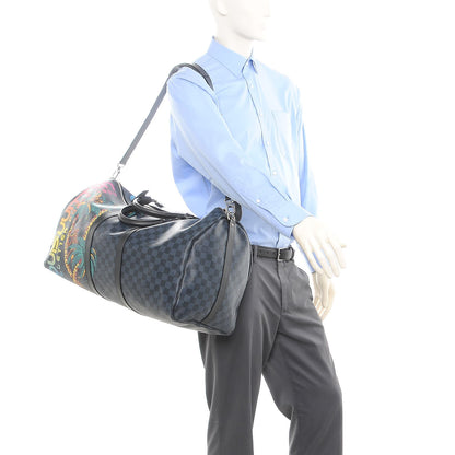 Louis Vuitton Damier Cobalt Jungle Keepall Bandouliere 55 2 of 10