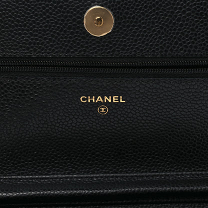 Chanel Caviar Quilted Wallet On Chain WOC Black 6 of 9