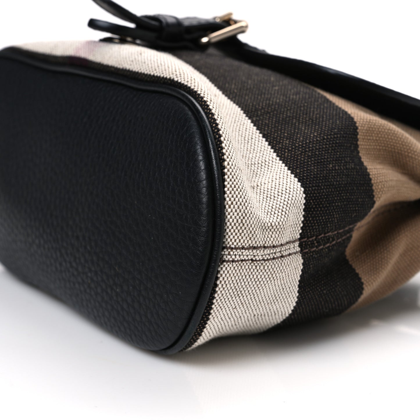 Mega Check Grainy Calfskin Small Gowan Messenger Bag Black