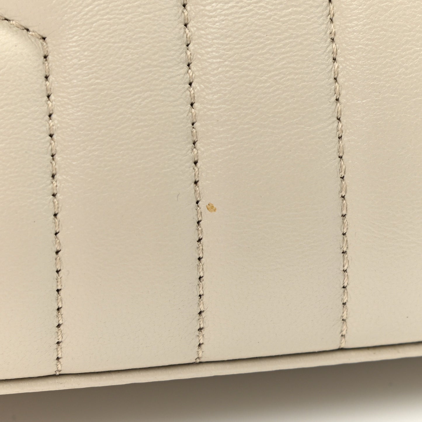 Lambskin Matelasse Cosmetic Case Ivory