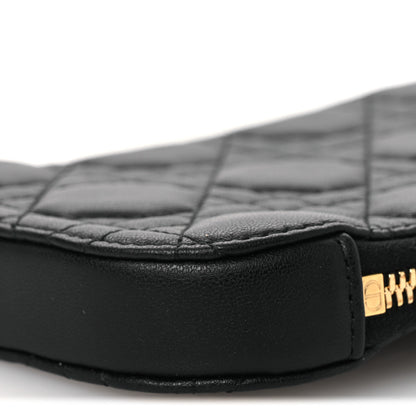 Christian Dior Lambskin Cannage Lady Dior Phone Holder Black 10 of 11