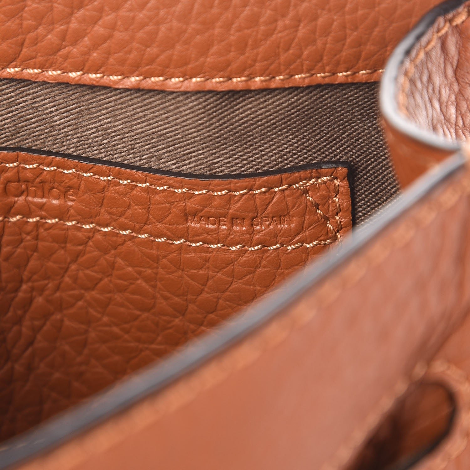 Chloe Calfskin Mini Marcie Round Crossbody Bag Tan 7 of 8
