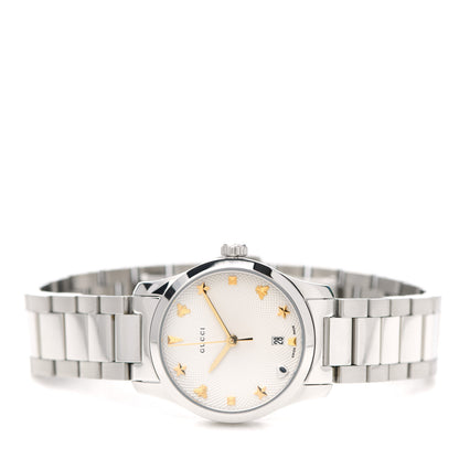 Gucci Stainless Steel 27mm G-Timeless Charm Quartz Watch 2 of 5