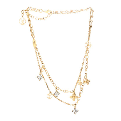 Louis Vuitton Metal Blooming Strass Necklace Gold 3 of 6