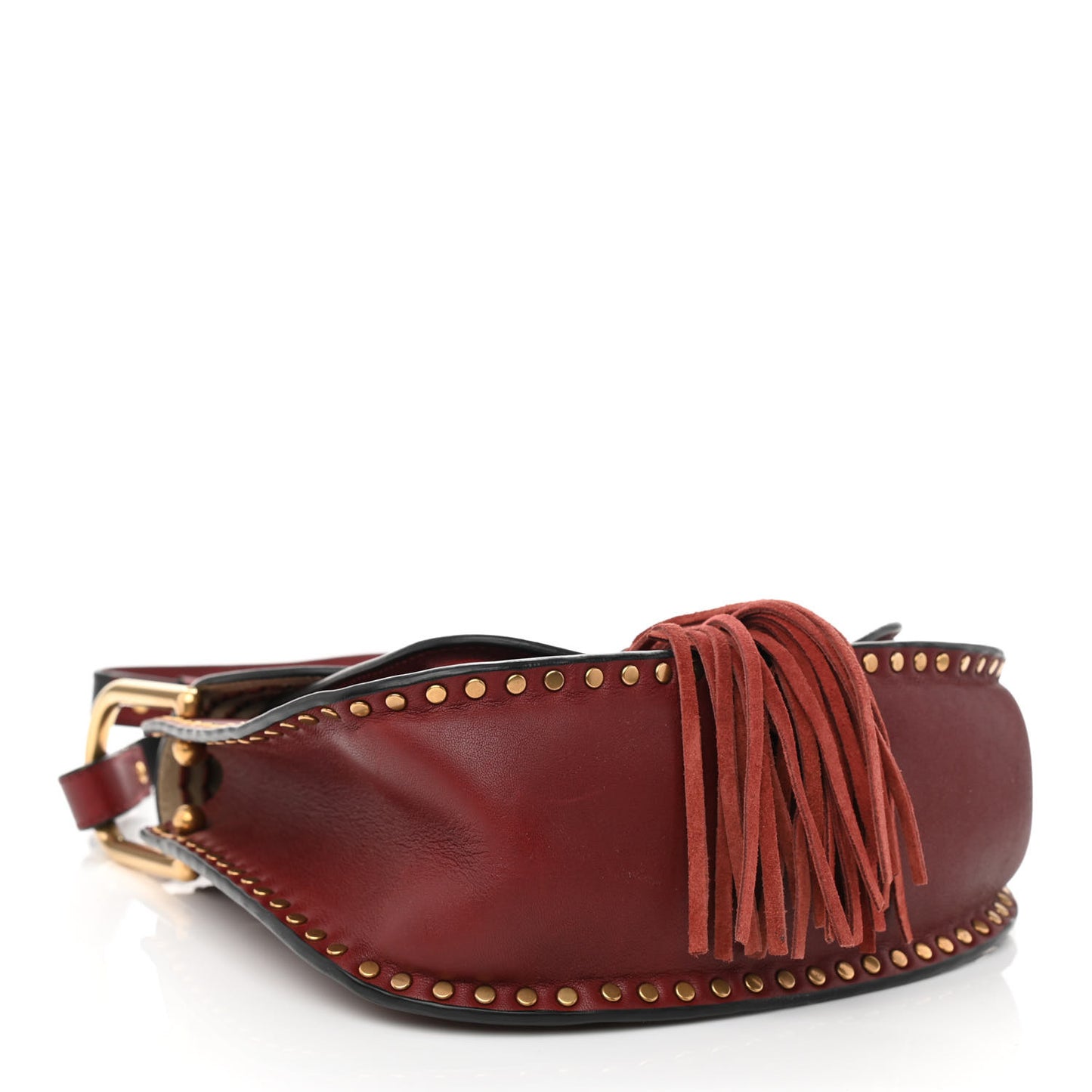Calfskin Braided Small Hudson Shoulder Bag Sienna Red