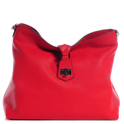 Fendi Vitello Small Clasp Top Hobo Bag Red 1 of 10