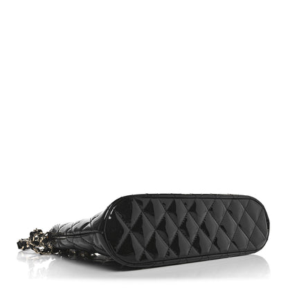 Chanel Patent Quilted Shiny Coco Small Shopping Bag Black 4 of 10